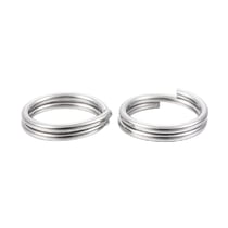 Lot de 50 anneaux brisés métal argenté 5 mm ACIER INOXYDABLE 304 - anneaux de jonction doubles - creation bijoux perles