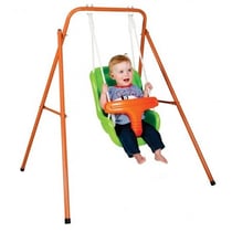 Portique metal pour bebe - balancoire - jeu de plein air