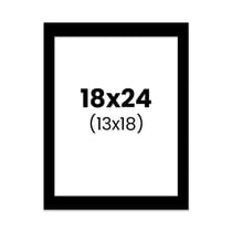 Passe-partout - Noir - 18x24cm - Photo 13x18cm - Pour cadre - Encadrement