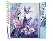 Peinture par Numéro Figured'Art - Fleurs et Papillons - Kit de Loisir Créatif DIY Numéro d'Art Complet - 40x50cm sans châssis en bois