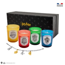 Set de 4 Bougies Parfumées Poudlard avec Bracelet à Charms - Harry Potter