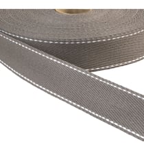 Sangle point sellier 30mm gris noir au mètre