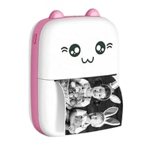 Avizar Imprimante Thermique Connectée Bluetooth 200dpi Modèle Cat Portable Blanc / Rose