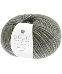 Pelote de cachemire et de coton Luxury Pima Cotton x Baby Alpaca - Rico Design 07 Anthracite