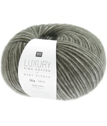 Pelote de cachemire et de coton Luxury Pima Cotton x Baby Alpaca - Rico Design 07 Anthracite