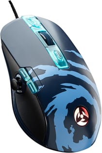 Lexip x Tsume - Souris Naruto Shippuden Kakashi - Joystick de Pouce analogique - 12 Boutons et Actions programmables - Poids Ajustable - Capteur Optique PAW3327 de 100 à 12 000 DPI