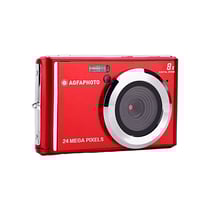 AGFA PHOTO Realishot DC5500 - Appareil Photo Numérique Compact, 24 MP, Ecran LCD 2,4", Zoom Digital 8x, Vidéo HD 720p, Mémoire Externe SD, Batterie Lithium - Rouge