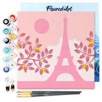 Mini Peinture par Numéro Figured'Art 20x20cm avec cadre Paris au Soleil - Petit Format