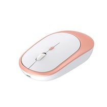 Souris Sans Fil Rose Ergonomique Silencieuse 1600DPI Rechargeable Portable YONIS