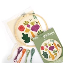 Kit broderie partielle potager - Graine Creative - Rose