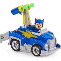 Pat patrouille knights rescue : chase et sa voiture de police - figurine chien - vehicule de luxe - paw patrol - spin master - 20135917
