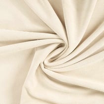 Tissu Velours Côtelé lavé  Eden envers fausse fourrure uni  Ecru