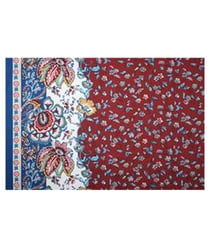 Tissu coton nappe placé marsanne de 160 cm de largeur marsannegrenat vendu par 50 cm
