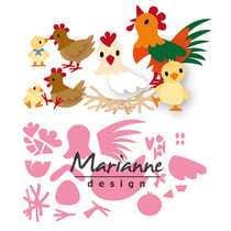 Gabarit de découpe - Marianne Design - Eline's Chicken family