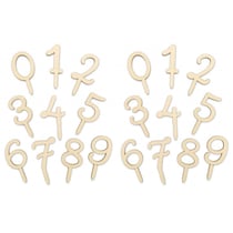 2 cake toppers en bois - chiffres 0 à 9