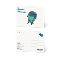 CARTE POSTALE SCARABÉE RHINOCÉROS