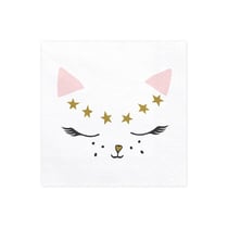 20 Serviettes Mademoiselle Chat