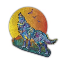 Le Loup Hurleur - Puzzle en bois - Boite en carton