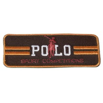 Ecusson thermocollant polo sport marron 3cm x 7cm