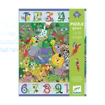 Puzzle enfant 54 pièces Djeco 1 à 10 Jungle