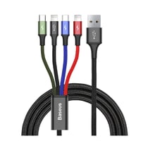 Baseus Câble 4-en-1 USB-C/2 Lightning/Micro-USB vers USB-A Fast Charge 3,5A 1,2m Noir