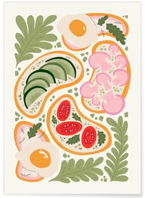 Affiche Tartines Gourmandes | A3 : 29,7x42cm
