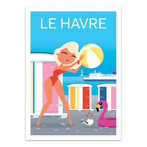 Affiche 50x70 cm - Le Havre Normandie V4 - Raphael Delerue