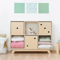 Meuble de rangement NABOSKY verni 2x3