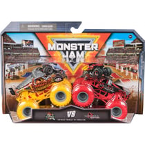 Coffret 2 monster jam 1/64 serie 31 : knightmare et northern knightmare - vehicule miniature metal - spin master