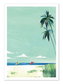 Affiche 50 x 70 cm -  Surf Buddies - Henry Rivers