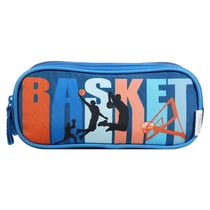 Trousse scolaire 2 compartiments Phileas Bleu Basket - BAGTROTTER