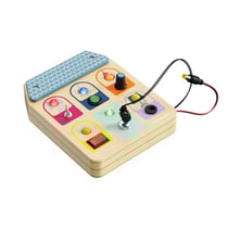 Interrupteur Busy Board, Jeu éducatif, pour apprendre a appuyer/tourner/basculer, des 36 mois, TOP BRIGHT