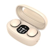 Ecouteurs Bluetooth TWS Mini Sans Fil Réduction De Bruit Longue Autonomie Beige 2 YONIS