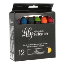 12 crayons de peinture à l'huile - Couleurs primaires