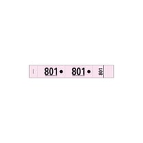 Carnet de 50 tickets vestiaires numérotés de 3 volets (dont 2 volets avec trous) - Format 20x3 cm - Rose - x 20 - Exacompta