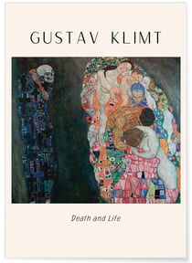 Affiche Gustav Klimt « Death and Life» | A3 : 29,7x42cm