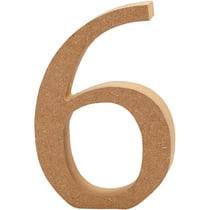 Chiffre, 6, H : 13 cm, ép. 2 cm, 1 pièce
