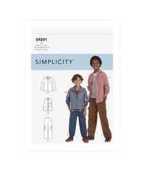 Patron Simplicity 9201 - Ensemble Enfant Garçon, Veste, chemise et pantalon de 3 à 16 ans taille n°FR 8-16