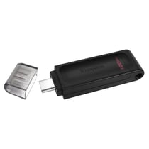 kingston Clé USB-C 3.2 128 Go Ultra Rapide DataTraveler 70 Noir