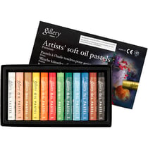 Pastels à l'huile Gallery Premium, L : 7 cm, ép. 10 mm, ass. de couleurs, 12 pièces/ 1 Pq.