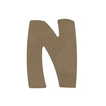 Lettre majuscule N en bois MDF à décorer - 15 cm