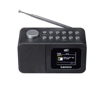 Lenco Radio-Réveil Bluetooth/DAB+/FM Modèle CR-625 avec Écran LCD et Antenne Noir