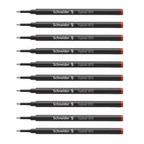 Lot de 10 recharges pour stylo roller - Rouge - Pointe 0,5mm - Topball 850 - Schneider