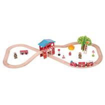 Circuit de train Caserne de pompiers - Bigjigs Toys