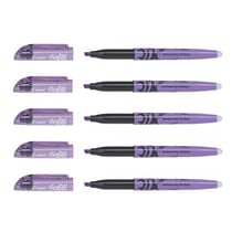Lot de 5 surligneurs effaçables PILOT FRIXION Light pointe biseau 3,8 mm - Violet