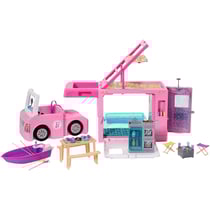 Barbie Mobilier Camping-Car de Rêve 3-en-1 pour poupées