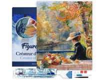 Diamond Painting Broderie Diamant Figured’Art 40x50cm toile tendue sur châssis en bois - diamants carrés - Femme en Automne inspirée de Renoir