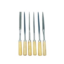 Set de limes à manche en bois, 17cm, 6 types