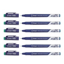 Lot de 6 Stylos Feutres Fineliner effaçable - PILOT - Vert - Pointe fine 0,45 mm