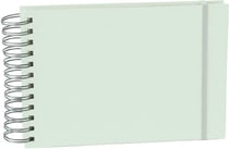 Semikolon 361768 Album à spirale Mini Mucho - 25 x 16 cm - Album photo, 90 pages blanc crème, livre photo, vert mousse pastel